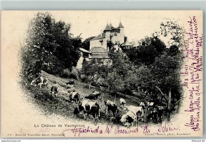 2028 Vaumarcus 1892 - Le Chateau Schloss Kühe - 10586707