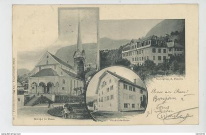 SUISSE - NIDWALD - Gruss aus STANS ! - Kirche - Winkelriedhaus - Collegium s. Fidelis