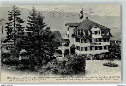 6055 Alpnach Dorf 1906 Gebrauchsspuren Hotel RössliStations des chemins ... - 13251586