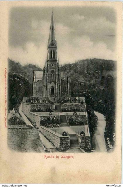 Kirche in Lungern - Prägekarte