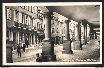 AK Altstätten, Strasse Marktgasse mit Geschäften