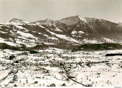 Kaltbrunn SG Fliegeraufnahme im Winter