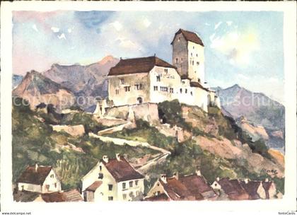 Sargans Schloss Sargans Aquarell