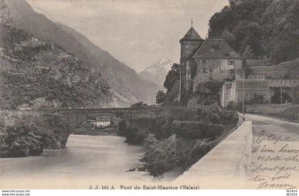 CARTOLINA PONT DE SAN MAURICE VALAIS SVIZZERA (XT3853