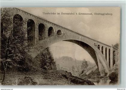 9643 Krummenau Gebrauchsspuren 1912 Thurbrücke im Herrentobel - 13119916