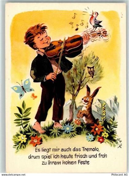 8887 Mels Künstlerkarte sign. K Aktion Weisstannental Geiger Hase - 39692192