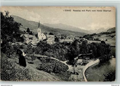 9650 Nesslau - 1914 Nesslau mit Park vom Hotel Sternen - 13117087