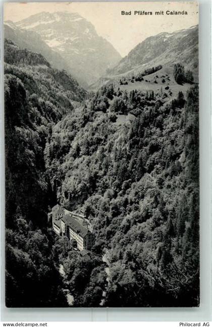 7312 Pfäfers 1919 - Bad Pfäfers mit Calanda - 10390303