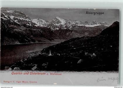 8883 Quarten 1907 - Aloiergruppe Unterterzen Wallensee - 13197836