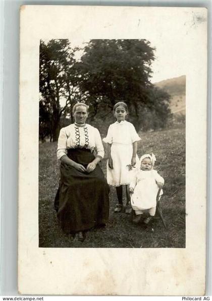 8222 Beringen 1914 Foto AK Familienfoto Frau Kind Ort lt. Stempel - 39983431