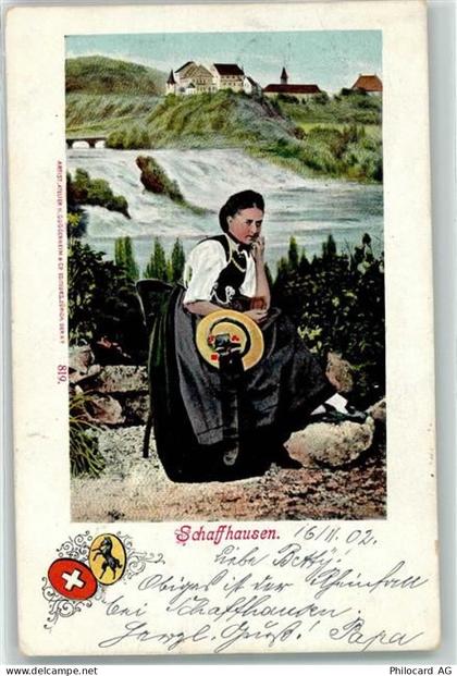 8212 Neuhausen am Rheinfall 1902 - Trachtenfrau - 10592635