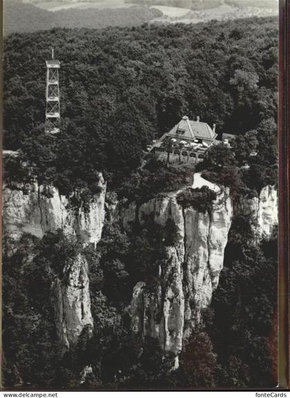 Gempen Restaurant Gempenturm   Fliegeraufnahme