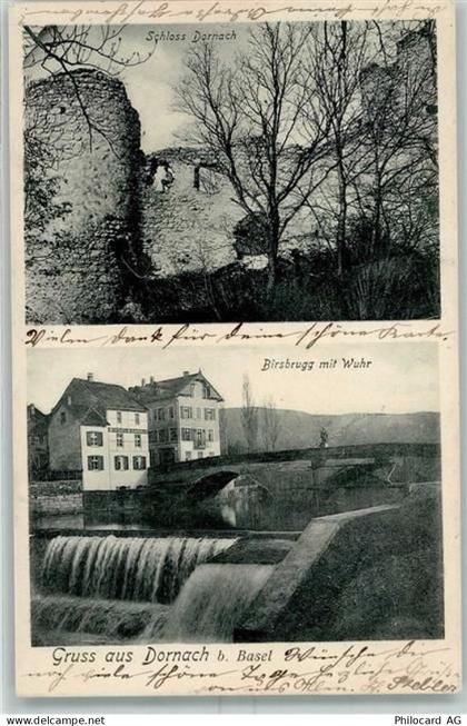 4143 Dornach 1903 - Schloss Dornach Birsbrugg mit Wuhr - 13160145
