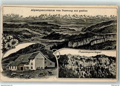 4719 Ramiswil 1914 - Gasthaus Alpen vom Passwang gesehen Aussichtspunkt ... - 13256317