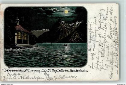 6440 Vierwaldstättersee 1900 Lithographie / Mondschein Vierwaldstätterse... - 13124274