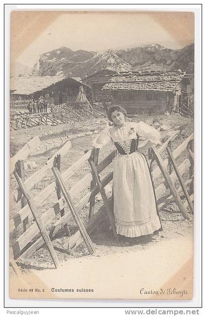 CPA SUISSE - COSTUMES SUISSES - CANTON DE SCHWYTZ