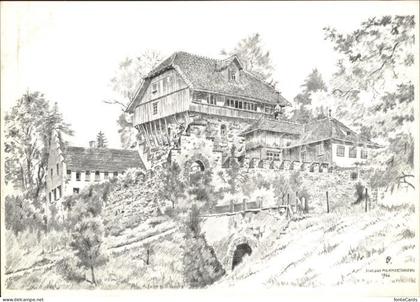 Roggwil TG Schloss Mammertshofen Zeichnung nach Original von Paul Denzler Kuenst