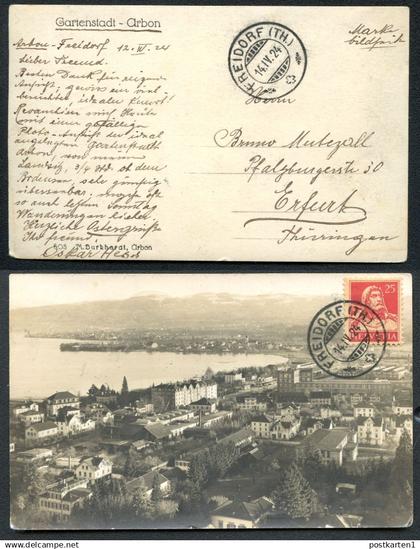 ARBON #608 Mi.#168 Freidorf Roggwil - Erfurt 1924 Kat.10,00€