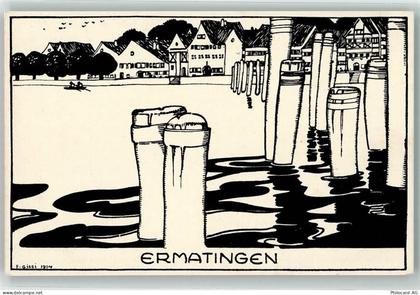 8272 Ermatingen Künstlerkarte Ruderboot - 13938060