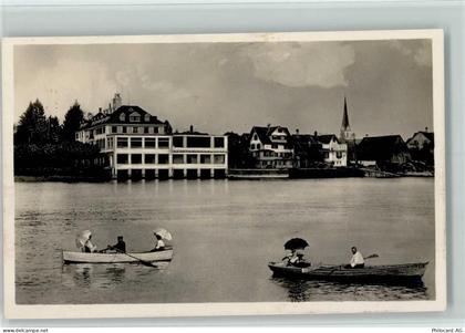 9326 Horn 1924 Foto AK Hotel Bad Horn , Ruderboote mit Touristen AK - 13097911