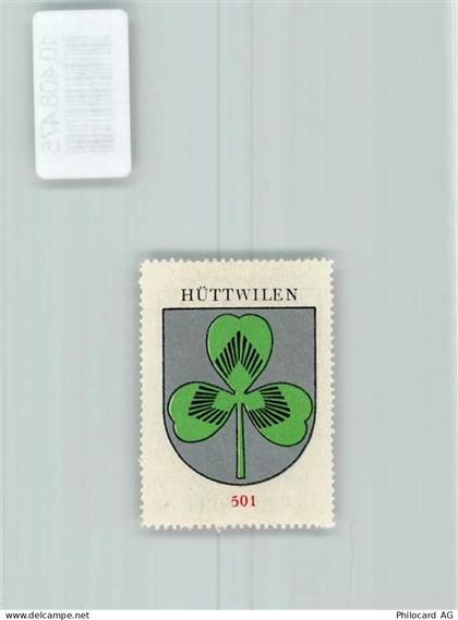 8536 Hüttwilen - Vignette Wappen Kaffee Hag ca 1920-1940 Kleeblatt - 10408475