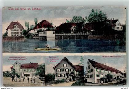8592 Uttwil 1916 Foto AK Gasthaus Bahnhof Konditorei und Bäckerei Handlu... - 13673392
