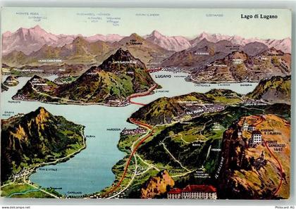 6817 Maroggia 1902 - Luganer See Vogelschau - 39497626