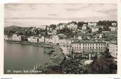 LUGANO Lago di Lugano TI Quai Giardino Lago-di-Lugano Seepromenade Brunnen Boote