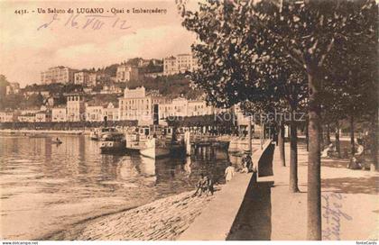 LUGANO Lago di Lugano TI Un Saluto de Lugano Quai e Imbarcadere
