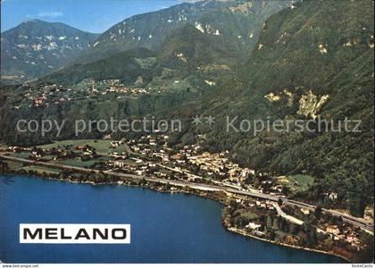 Melano Fliegeraufnahme mit Lago di Lugano