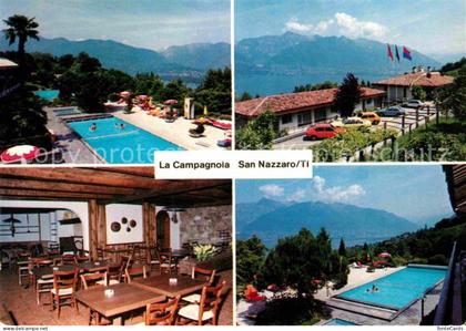 San Nazzaro Lago Maggiore La Campagnola Gastraum Swimmingpool