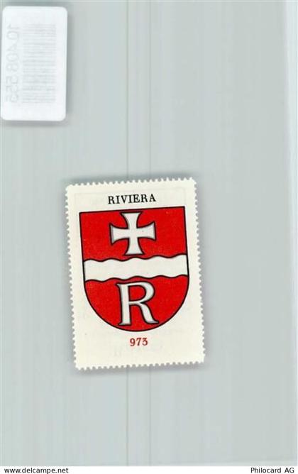 6710 Biasca - Vignette Wappen Kaffee Hag ca 1920-1940 Bezirk Riviera - 10408555