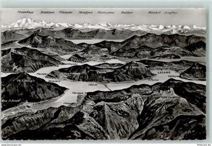 6900 Lugano - Landkarte Lago di Lugano - 10286672