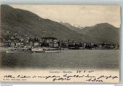 6600 Muralto 1905 Foto AK Raddampfer - 38058008