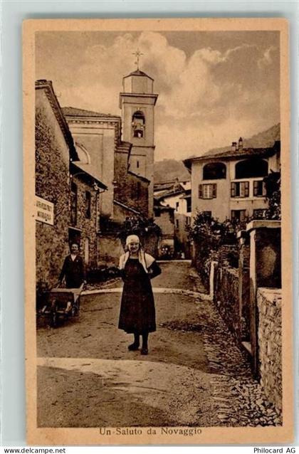 6986 Novaggio - Un Saluto Kirche Frau Tracht - 13249043