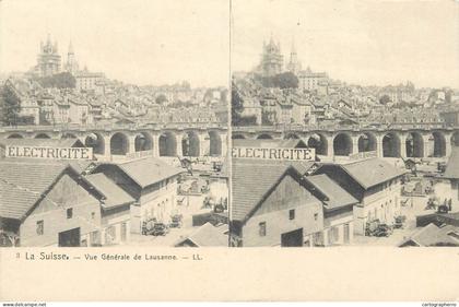 Suisse vue stereoscopique vue generale de Lausanne