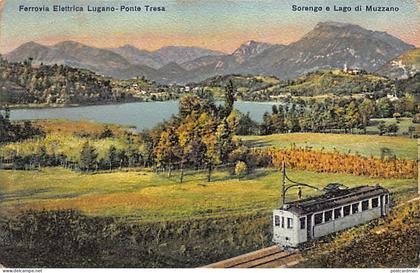 Svizzera - SORENGO (TI) Ferrovia Elettrica Lugano-Ponte Tresa - Lago di Muzzano - Ed. A. Trüb