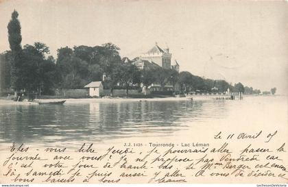 [-10%] SUISSE - Tourronte - Lac Léman - pont - Jullien frères édit Photo Genève - Oblit 1905 - Carte Postale Ancienne