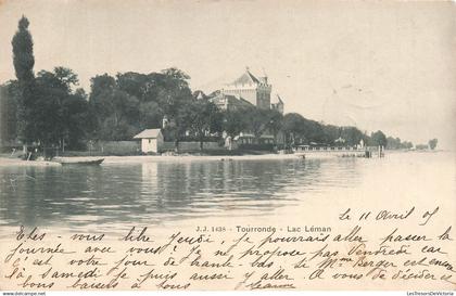 [-5%] SUISSE - Tourronte - Lac Léman - pont - Jullien frères édit Photo Genève - Oblit 1905 - Carte Postale Ancienne