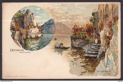 Svizzera, cartolina nuova d'epoca di Gandria sul lago di Lugano  -FT34