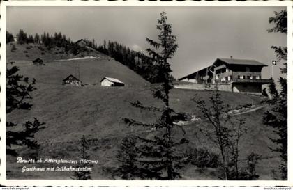 CPA Attinghausen, Brusti ob Attinghausen, Gasthaus mit Seilbahnstation