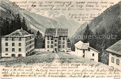 Maderanertal Maderanerthal Silenen UR Hotel Alpenclub Aussenansicht