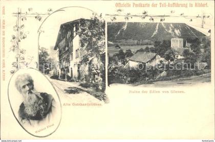 Silenen Ruine der Edlen Alte Gotthardstrasse Walther Fuerst