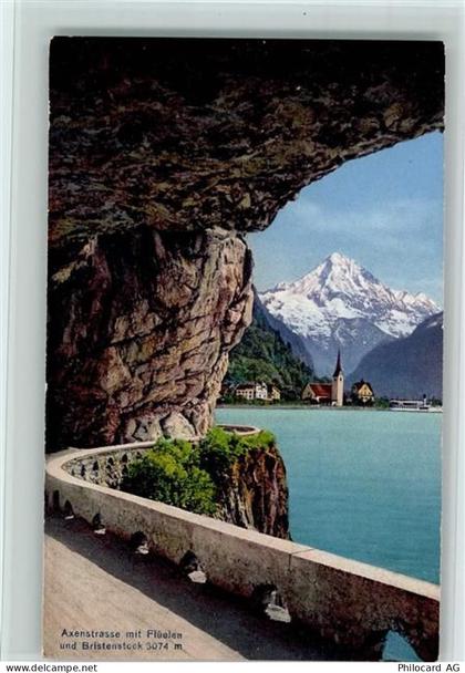 6454 Flüelen - Axenstrasse mit Flüelen und Bristenstock - 12110308