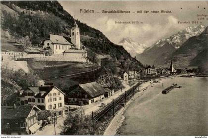 Flüelen mit der neuen Kirche