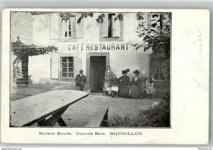 1164 Buchillon 1906 Foto AK Cafe Gasthaus Maison Baum - 13585779