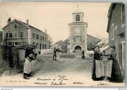 1271 Givrins 1902 Foto AK Kirche Beruf Händler Verkäufer Frauen - 13657137