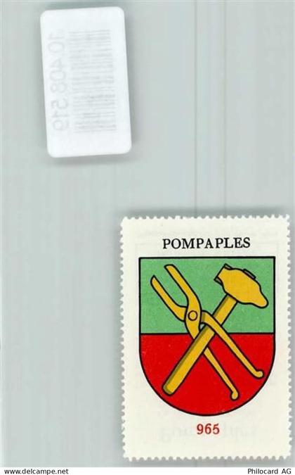 1318 Pompaples St-Loup - Vignette Wappen Kaffee Hag ca 1920-1940 Zange H... - 10408519