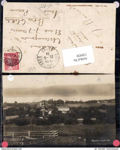 136920,Montet Cudrefin Broye Vully Seltene Fotokarte Ortsrand 1930 Kt Waadt