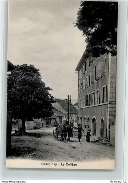 1373 Chavornay - Le college, gute Erhaltung AK - 13078034